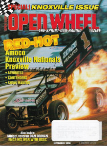 OPEN WHEEL 2000 SEPT - KNOXVILLE PREVIEW, DAN DRINAN, BOB TROSTLE, KENYON CARS
